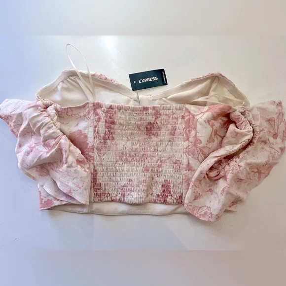 NWT Express Floral Off The Shoulder Corset top Sz M - Picture 3 of 3